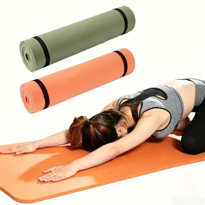 Tapis de yoga et de Pilates, épais, antidérapant, coussin de yoga, tapis d'exercice de fitness pour femmes, idéal pour la maison et la salle de sport