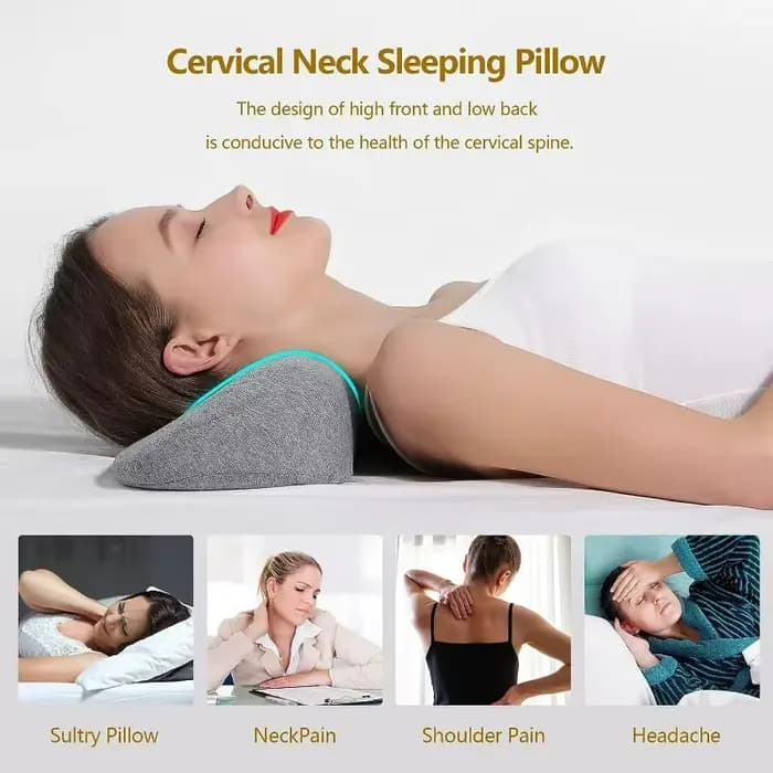 Oreiller cervical ergonomique en mousse à mémoire de forme