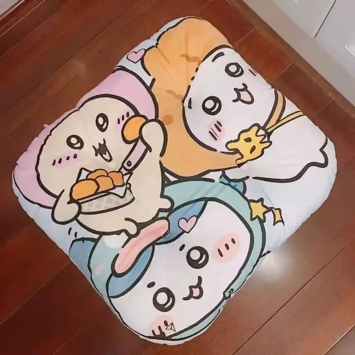 Coussin de siège mignon à motif Chiikawa Usagi, rembourré et antidérapant, pour chaise, dortoir, salle de classe, canapé, bureau, cadeau d'anniversaire