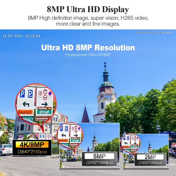 Techage-Système de caméra de surveillance 4K 8MP, kit NVR PoE 8CH, détection humaine, lumière rouge-bleu, alarme P2P, vidéo, audio, CCTV