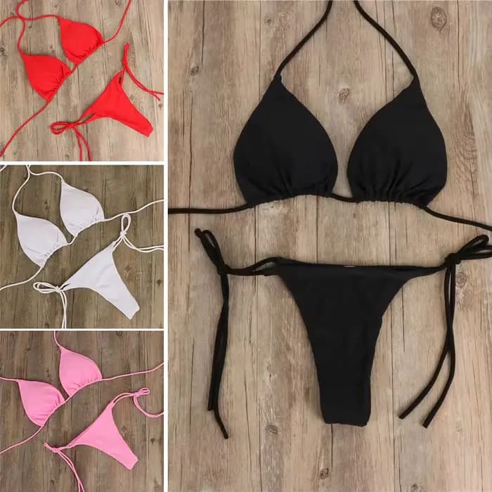 Maillot de bain d'été femmes Sexy Bikini ensemble push-up rembourré soutien-gorge string deux pièces maillots de bain maillots de bain maillot de bain femme sexy maillots de bain