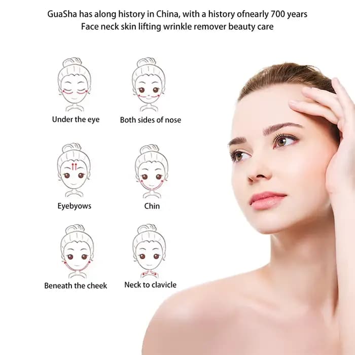 Pierre naturelle GuaSha pour soins de la peau