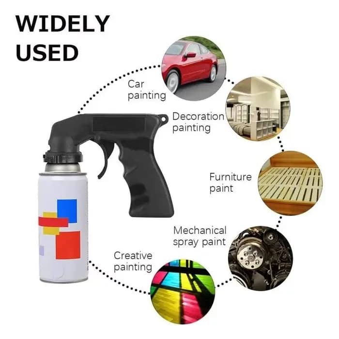 Pistolet à peinture en aérosol pour voiture, adaptateur de canette de peinture professionnelle, outil de poignée avec déclencheur de poignée complète pour l'entretien automobile, outils de polissage d