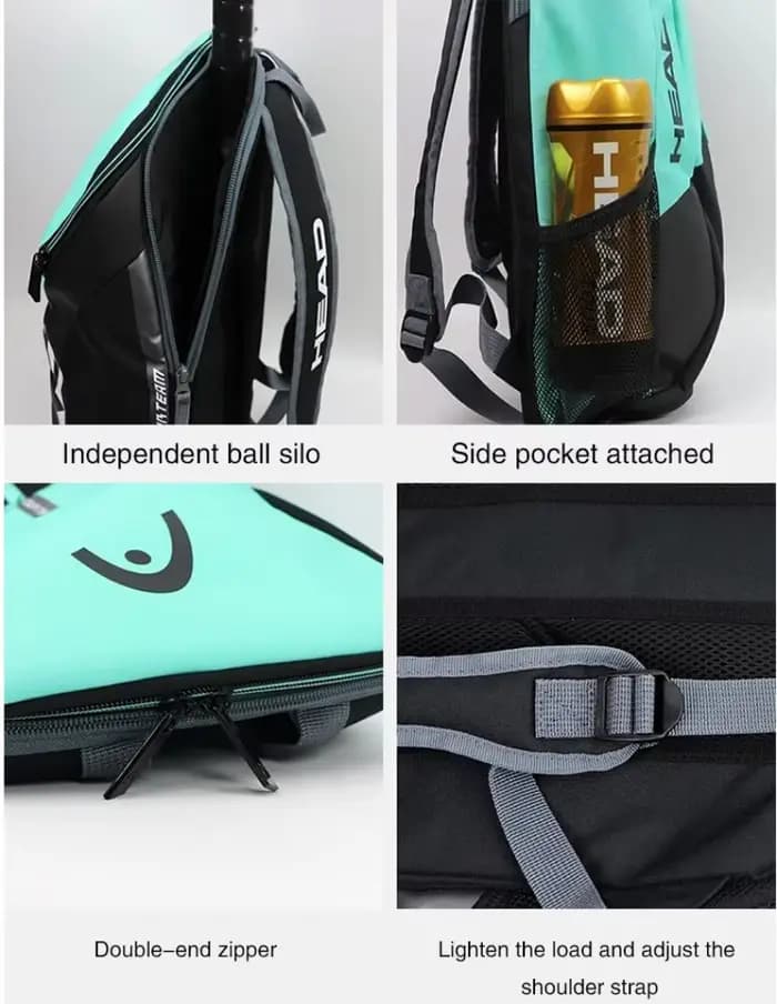 HEAD Tennis sac à dos grande capacité sac de Sport en plein air TOUR TEAM multifonctionnel Tenis Padel raquette sac avec compartiment à chaussures
