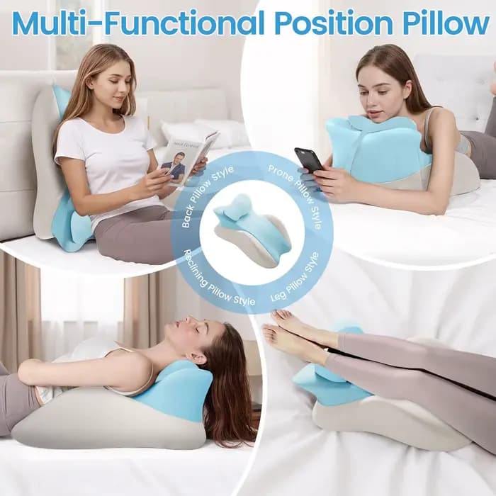 Oreiller ergonomique amélioré en mousse à mémoire de forme pour dormir sur le ventre