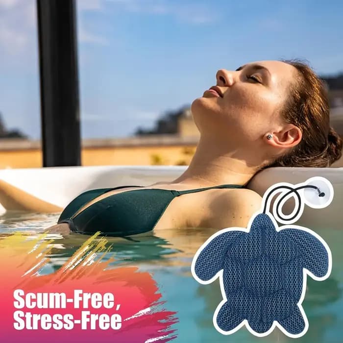 Éponge absorbante réutilisable pour spa, filtre en mousse en forme de tortue flottante, éliminateur de saleté et de graisse pour baignoire et jacuzzi